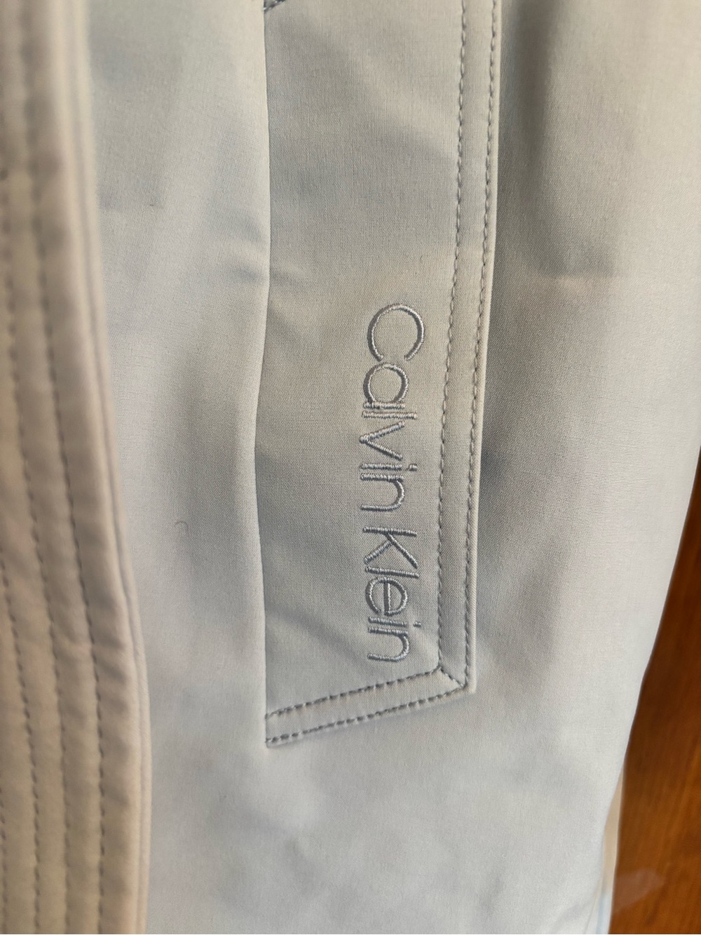 Calvin Klein light blue Trench Coat with Belt Medium - Picture 2 of 7